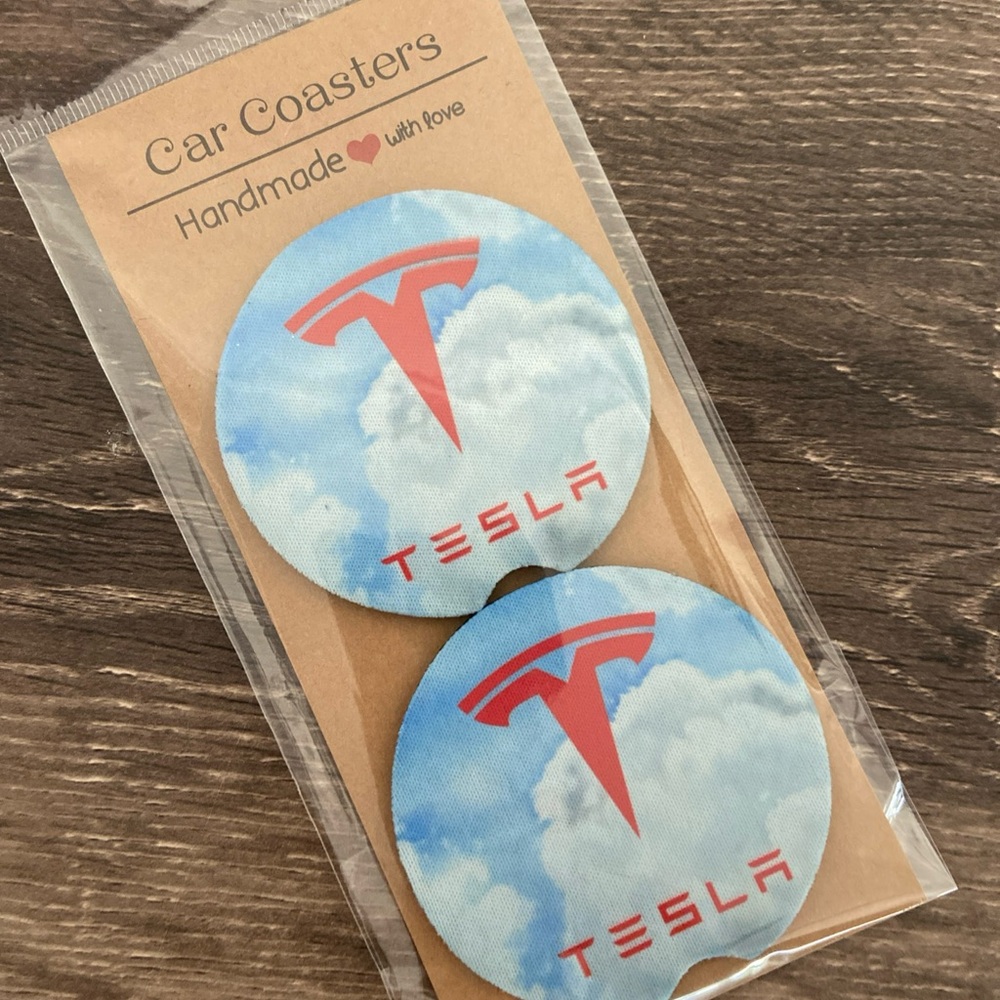 Tesla Cloud Car Coasters